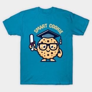 Smart Cookie | Cute Kawaii Cookie Illustration for Graduation | Graduation Quote T-Shirt